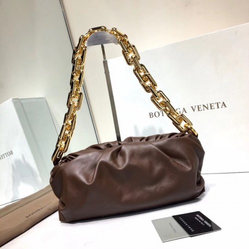 Bottega Veneta Borsa a tracolla morbida in nappa di agnello 620230 viola scuro