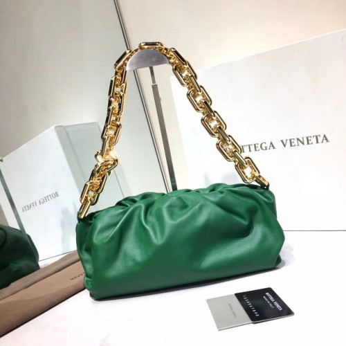 Bottega Veneta Borsa a tracolla morbida in nappa di agnello 620230 verde