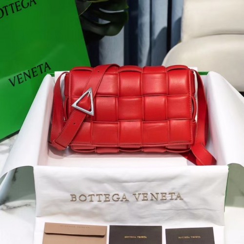 Bottega Veneta BORSA A CASSETTA IMBOTTITA 591970 ROSSO