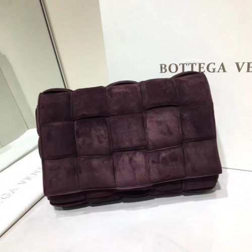Bottega Veneta BORSA A CASSETTA IMBOTTITA camoscio 591970 Fondente