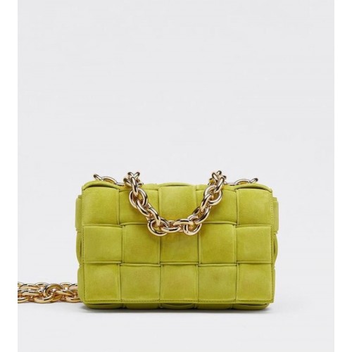 Bottega Veneta BORSA A CASSETTA IMBOTTITA Velvet 591971 Limone