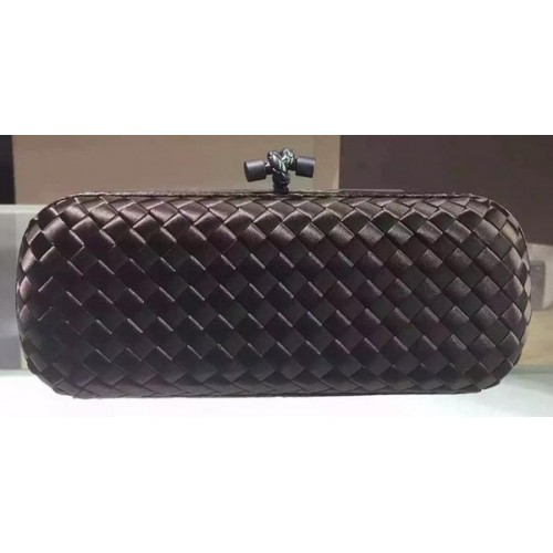 Bottega Veneta STRETCH Knot Pochette in pelle di montone BV8651 Marrone