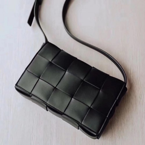 Bottega Veneta Tessitura di pelle di pecora Pelle originale 578004 nera
