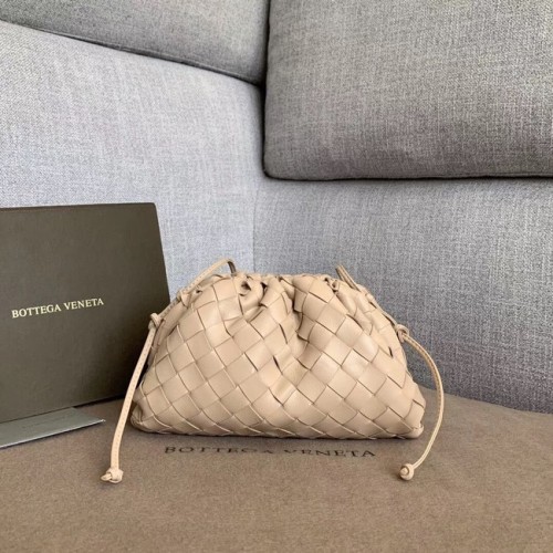 Bottega Veneta tessitura pelle di pecora pelle originale BV3693 bianco sporco