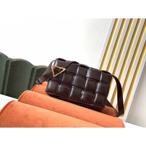 Bottega Veneta Tessitura Pelle Di Pecora Originale Pelle BV3996 Marrone