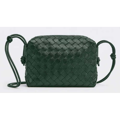 Bottega Veneta Borsa a tracolla piccola in pelle intrecciata 680255 Raintree