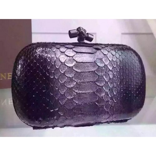 Bottega Veneta Pochette Con Nodo In Pelle Di Serpente BV8653 Argento