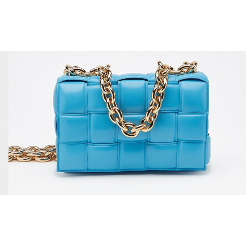 Bottega Veneta CASSETTA LA CATENA Consegna rapida 631421 azzurro