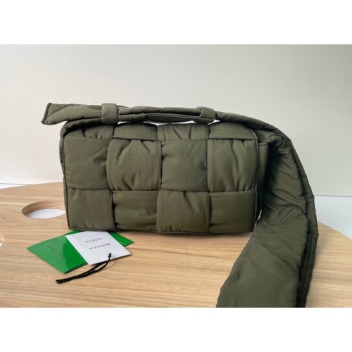 Bottega Veneta borsa a spalla in nylon 591977 Kaki