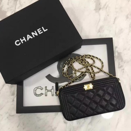 Boy Chanel Flap Bag Originale Modello Cannage CHA3369 Nero