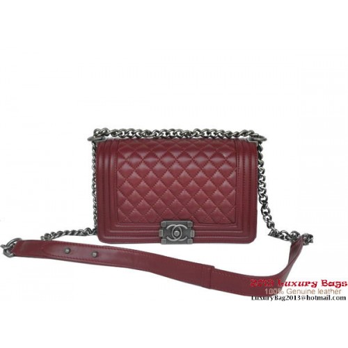 Boy Chanel Flap Shoulder Bag A67086 Pelle di pecora Bordeaux