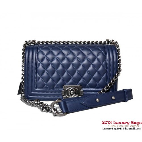 Boy Chanel Flap Shoulder Bag A67086 Pelle di pecora RoyalBlue