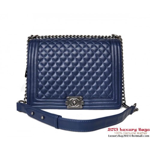 Boy Chanel Flap Shoulder Bag A67087 Pelle di pecora RoyalBlue