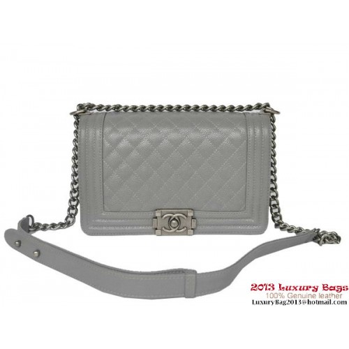 Boy Chanel Flap Shoulder Bag Classic Cannage Patterns A67086 Grigio