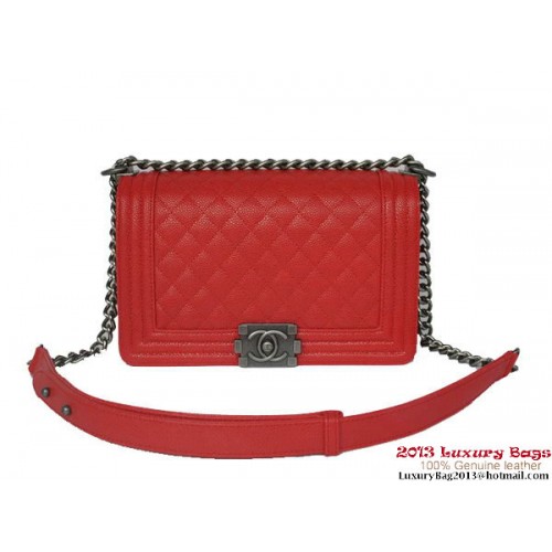 Boy Chanel Flap Shoulder Bag Classic Cannage Patterns A67086 Rosso