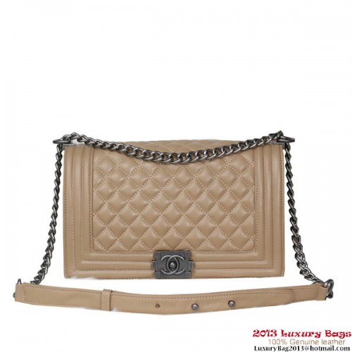Boy Chanel Borsa a tracolla con patta Pelle di montone A2093 Albicocca