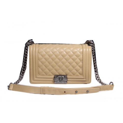 Boy Chanel Borsa a tracolla con patta Pelle di montone CHA2068 Albicocca