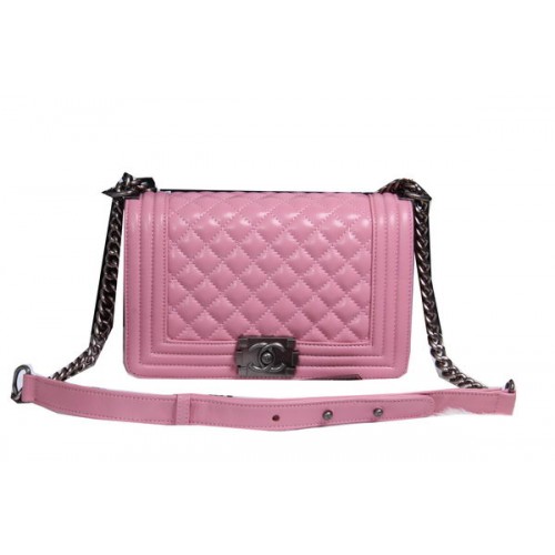 Boy Chanel Borsa a tracolla con patta Pelle di montone CHA2068 Rosa