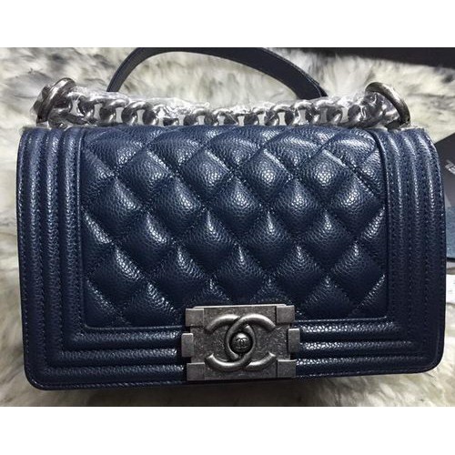 Boy Chanel Flap Shoulder Bags Modello Cannage A67085 Royal