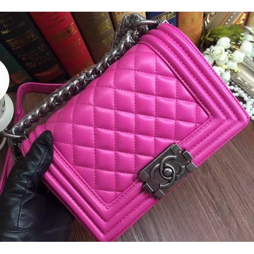 Boy Chanel Borse a spalla con patta in pelle di montone A67085 rosa