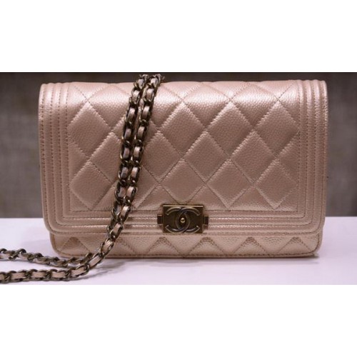 Boy Chanel mini Flap Bags Modello Cannage A33815 Oro