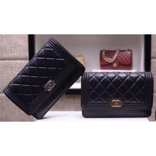 Boy Chanel mini Flap Borse in pelle di montone A33815 Nero