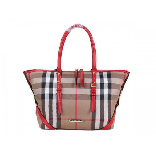 Borsa a tracolla BurBerry House Check Saddlestitch B20551 Rossa