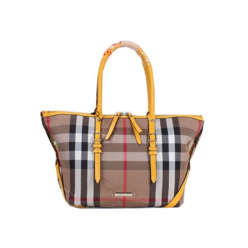 Borsa a tracolla BurBerry House Check Saddlestitch B20551 gialla