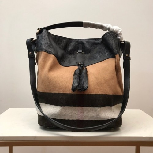 Borsa a tracolla in pelle BurBerry 3982 nera