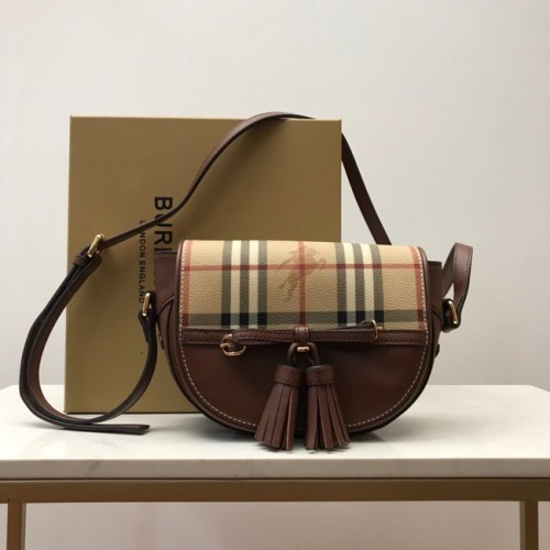 BurBerry Borsa a tracolla in pelle 82665 marrone