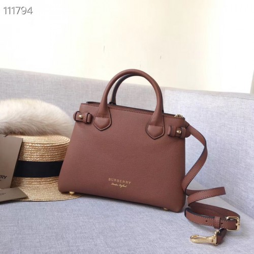 BurBerry Borsa tote in pelle 7461 marrone