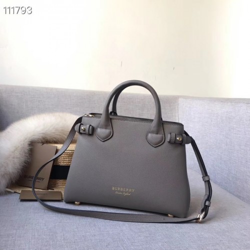 BurBerry Borsa tote in pelle 7461 grigia