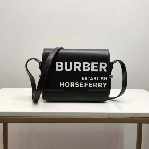 BurBerry Borsa a tracolla in pelle originale BU55659 nera