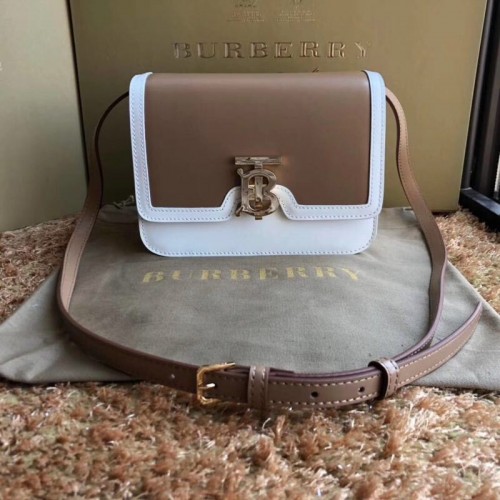 BurBerry Borsa a tracolla in pelle originale BU55686 Marrone