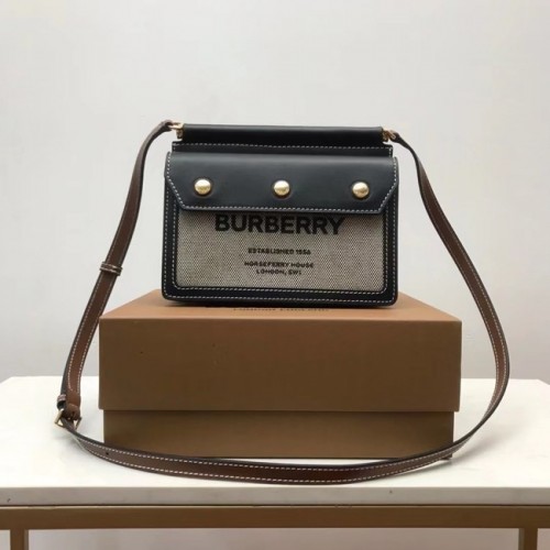 Borsa a spalla BurBerry 80146 nero&marrone