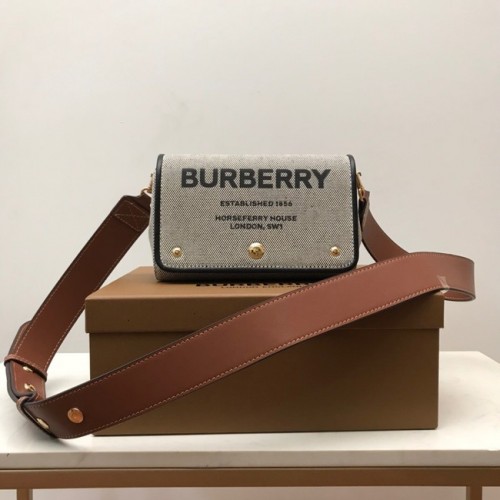 Borsa a spalla BurBerry 80266 nero&marrone