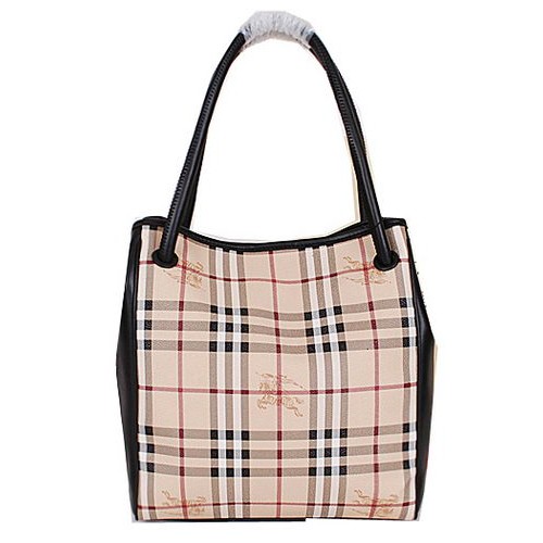 Borsa tote piccola BurBerry Haymarket check 38825571 nera
