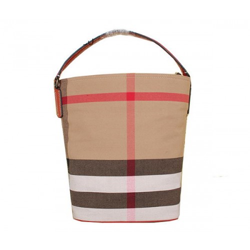 Borsa Hobo Burberry media Brit check 7700 rossa