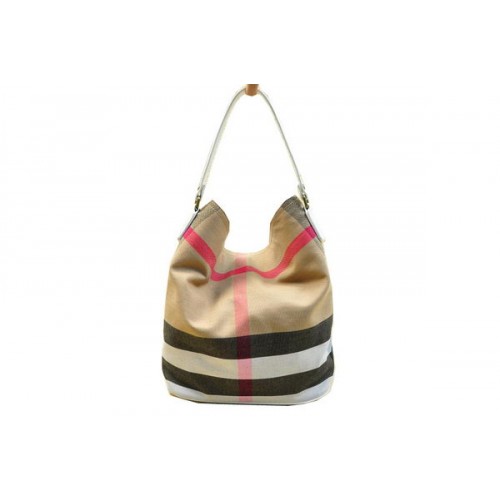 Borsa Hobo Burberry media Brit check B8931 bianca