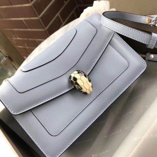 Bvlgari Original Pelle di vitello serpenti per sempre Borsa a tracolla 97522 Azzurro