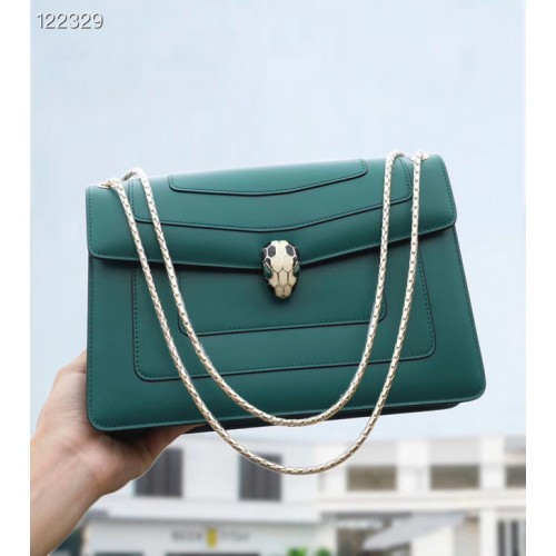 Borsa a tracolla Bvlgari Serpenti Forever in pelle 20288 Smeraldo