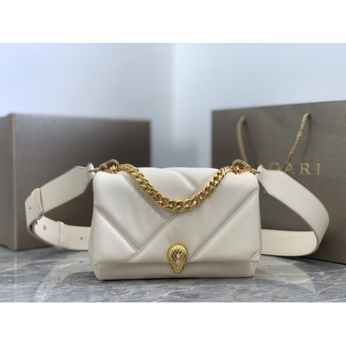 Borsa a tracolla Bvlgari Serpenti Forever in pelle B219069 crema