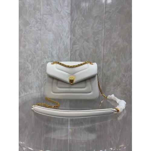 Borsa a tracolla Bvlgari Serpenti Forever in pelle B282922 BIANCA