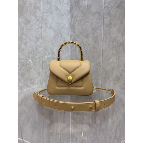 Borsa a tracolla Bvlgari Serpenti Forever in pelle B282923 Albicocca