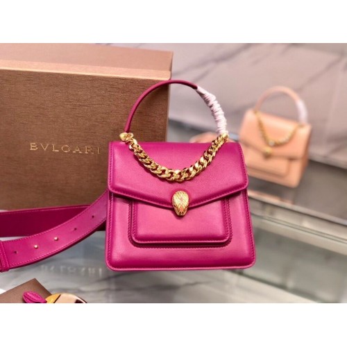 Borsa a tracolla piccola Bvlgari Serpenti Forever in pelle B210762 rosa