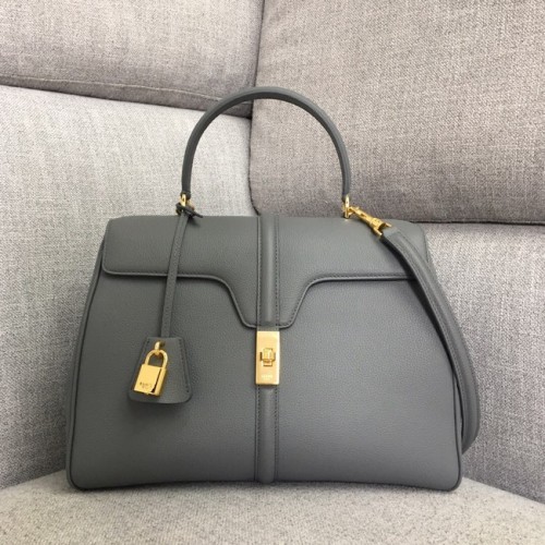 BORSA CELINE MEDIUM 16 IN VITELLO SATINATO 187373 grigio