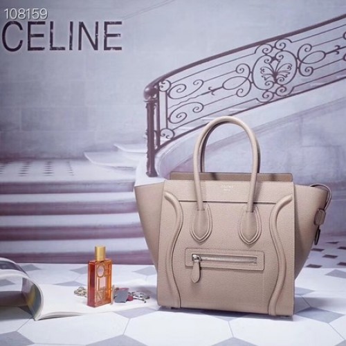 BORSA A MANO CELINE MICRO LUGGAGE IN PELLE DI AGNELLO LAMINATA 167793-12