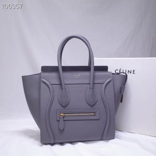 BORSA A MANO CELINE MICRO LUGGAGE IN PELLE DI AGNELLO LAMINATA 167793-13