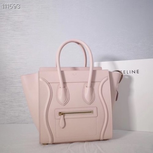 BORSA A MANO CELINE MICRO LUGGAGE IN PELLE DI AGNELLO LAMINATA 167793-23