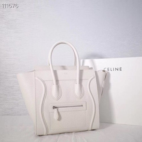 BORSA A MANO CELINE MICRO LUGGAGE IN PELLE DI AGNELLO LAMINATA 167793-25
